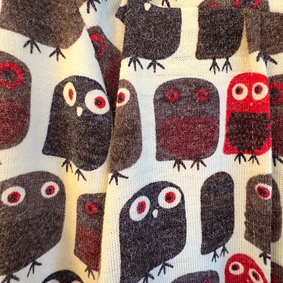 Adorable Knit Owl Print Dress- Baby Doll style - Picture 2 of 4